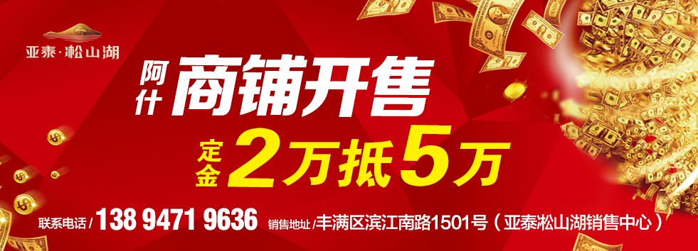 阿什商鋪開售，定金2萬抵5萬